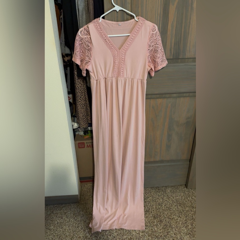 Pink Maternity Dress